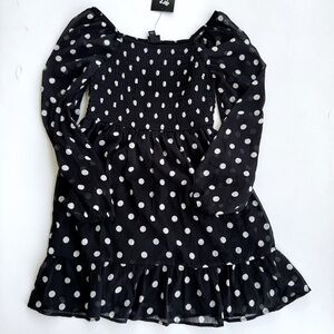 Art Class Black and White Polka Dot Dress